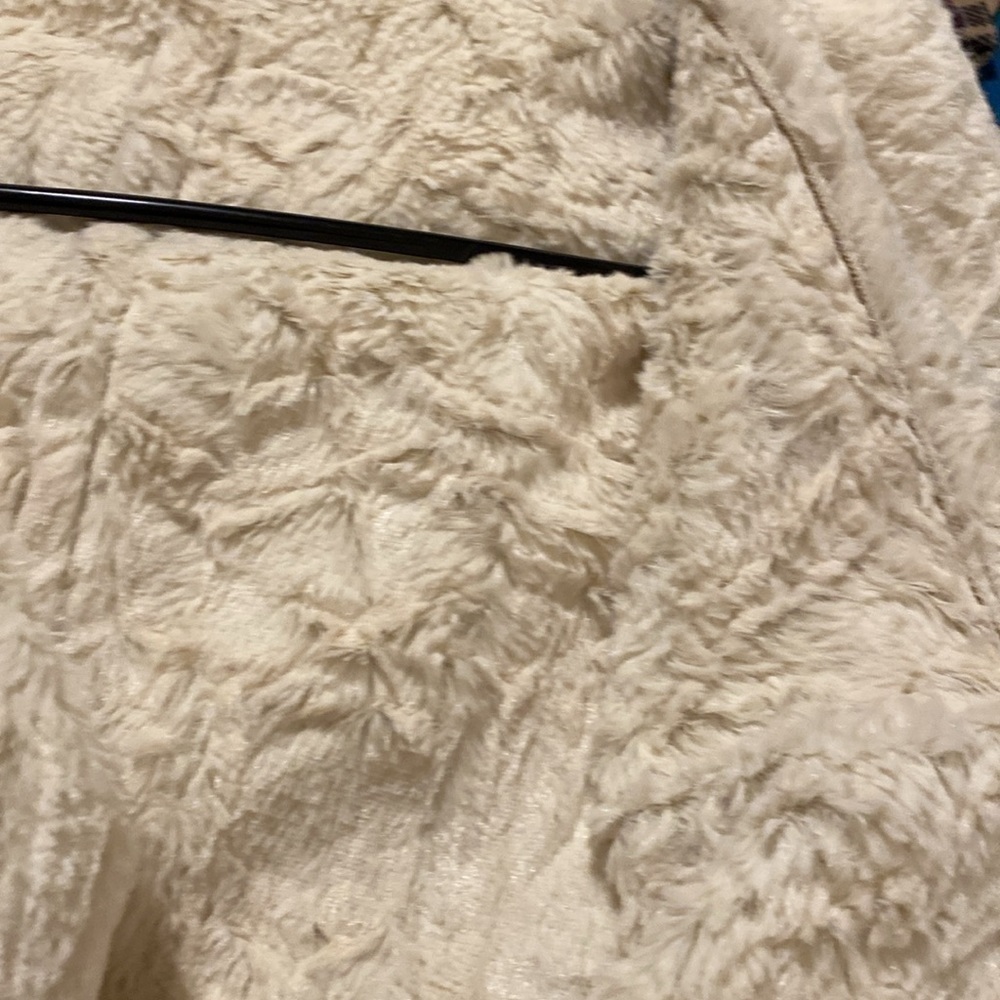 JOUJOU  S/M Tan Faux Shearling Suede-like Asymmetrical rare Vest - Picture 10 of 10